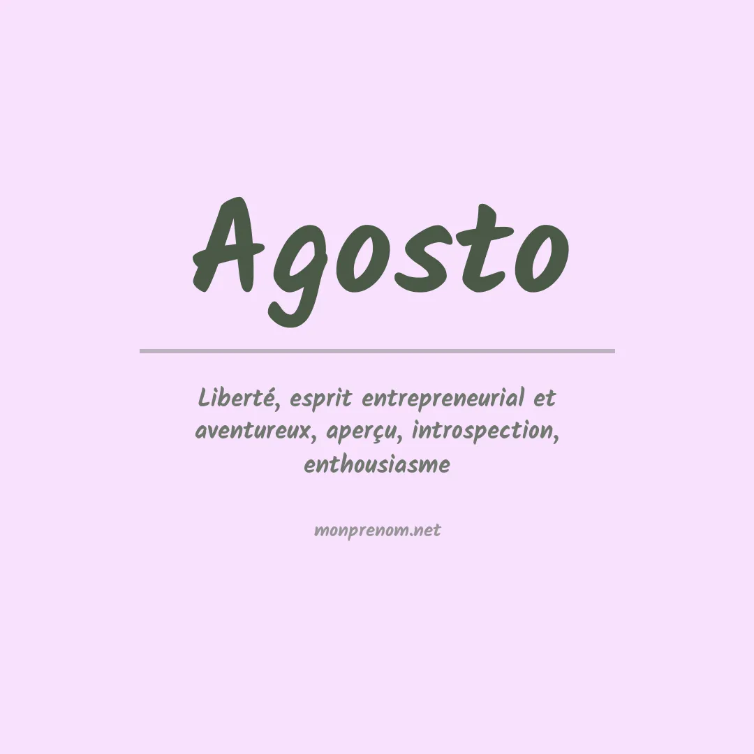 Prénom Agosto