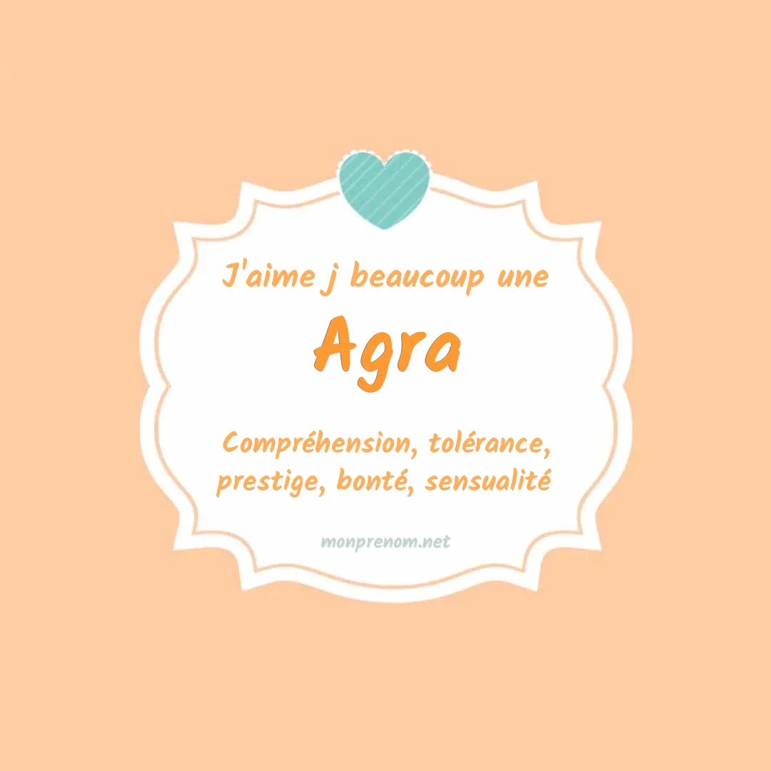 J'aime beaucoup Agra