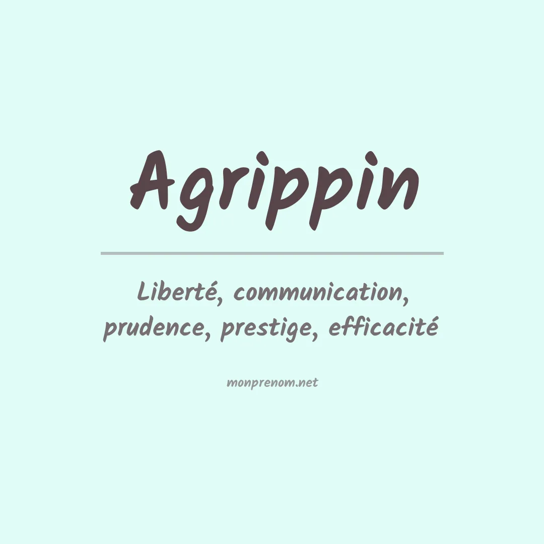 Signification du prénom Agrippin