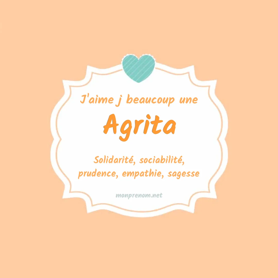 J'aime beaucoup Agrita