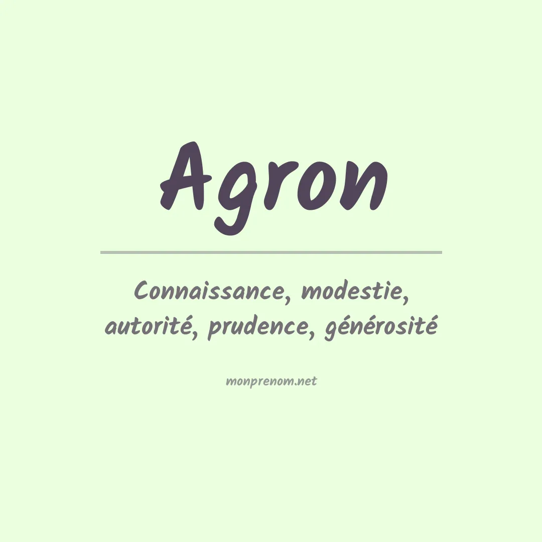 Prénom Agron