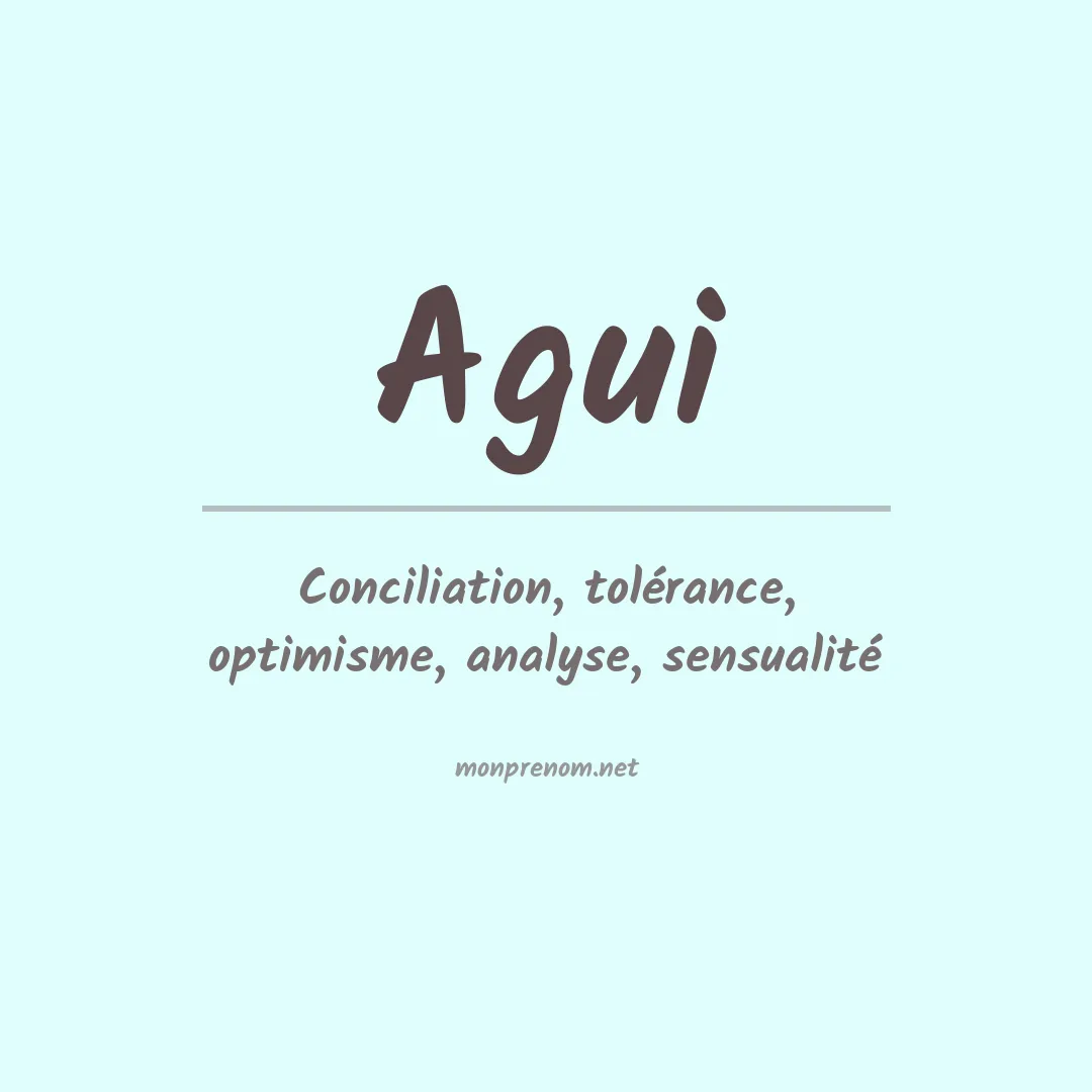 Signification du prénom Agui