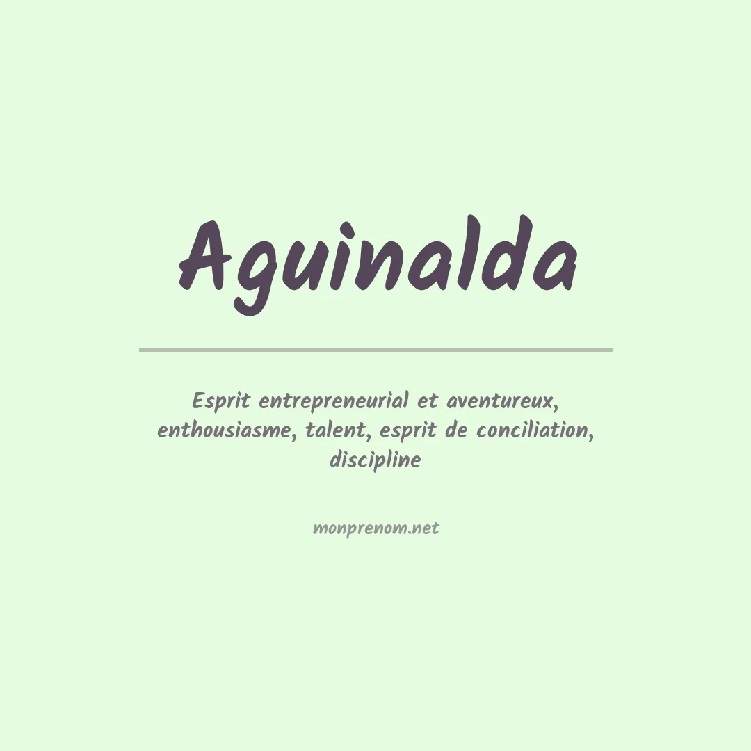 Signification du prénom Aguinalda