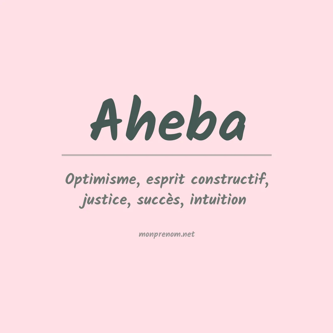 Prénom Aheba