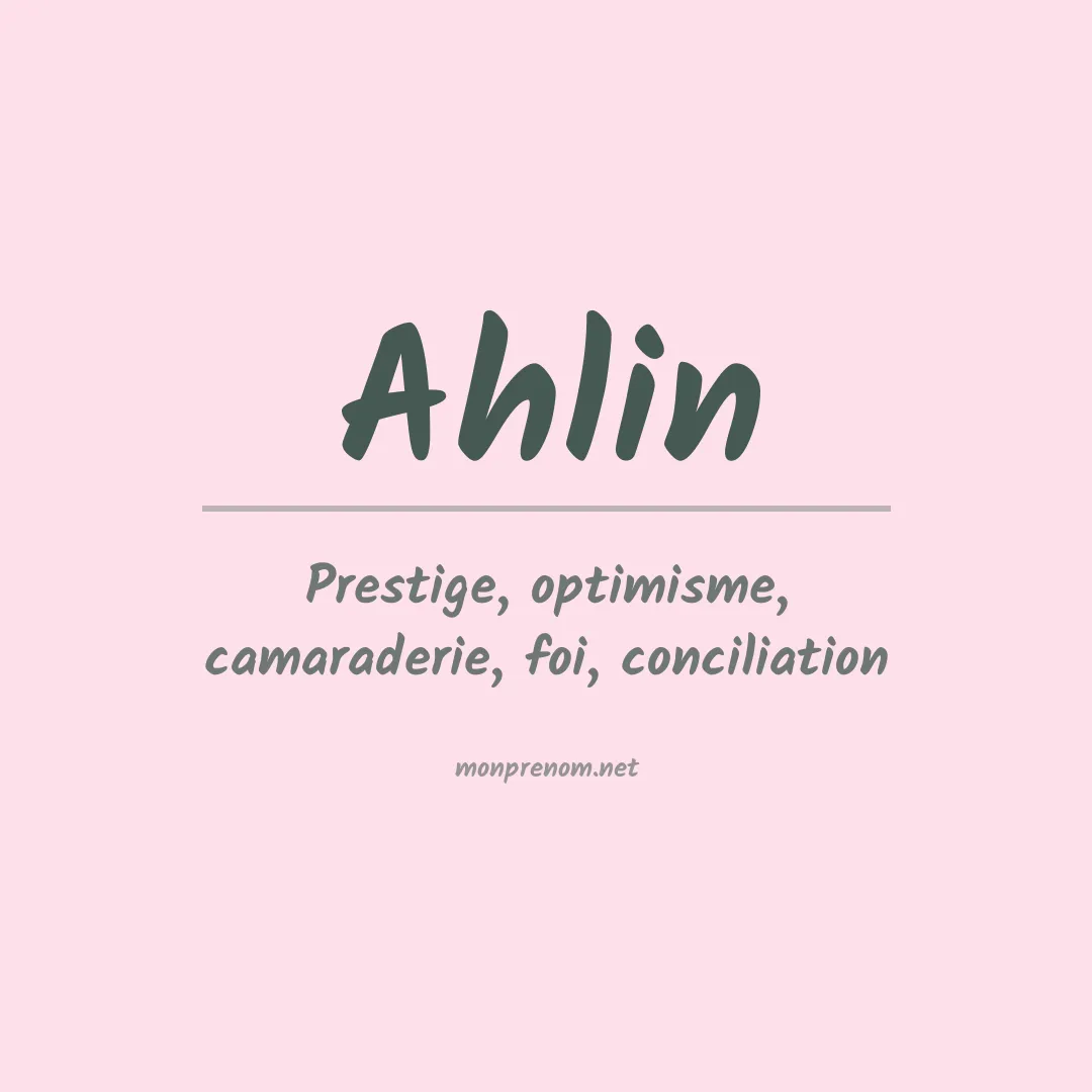 Prénom Ahlin