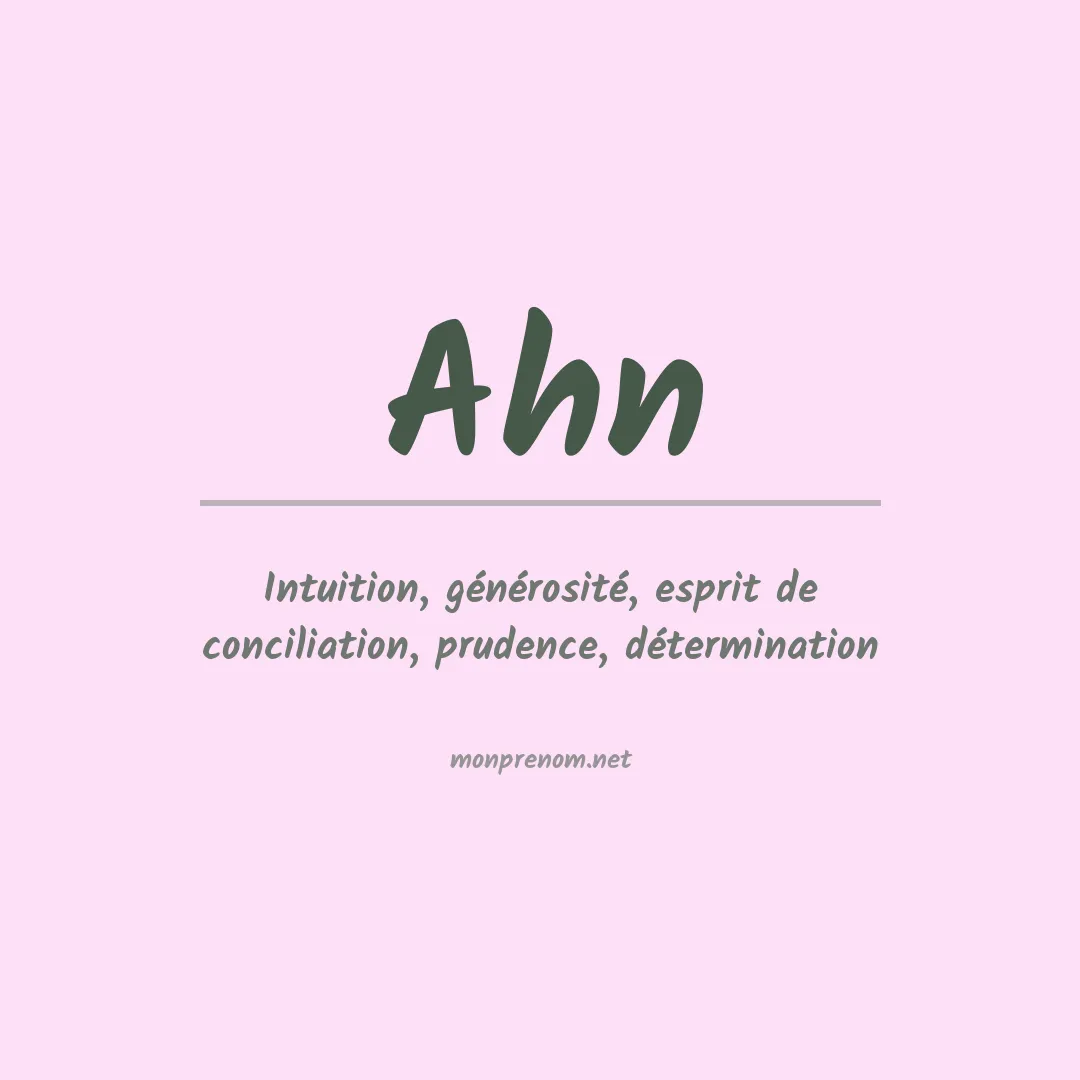 Prénom Ahn