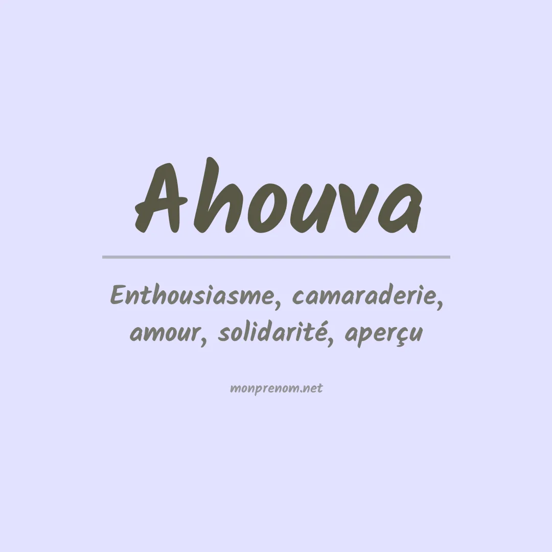 Prénom Ahouva