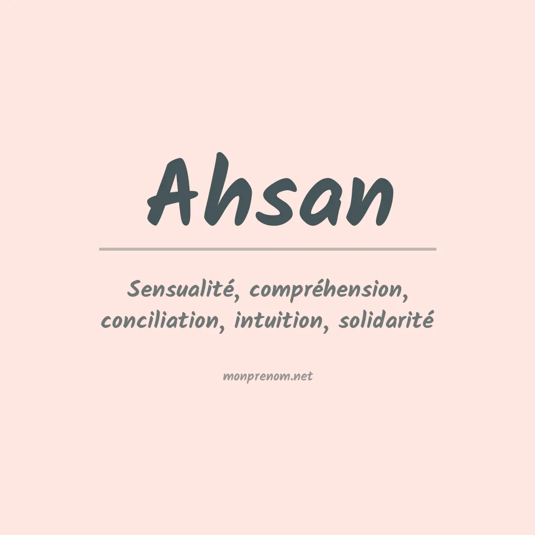 Prénom Ahsan