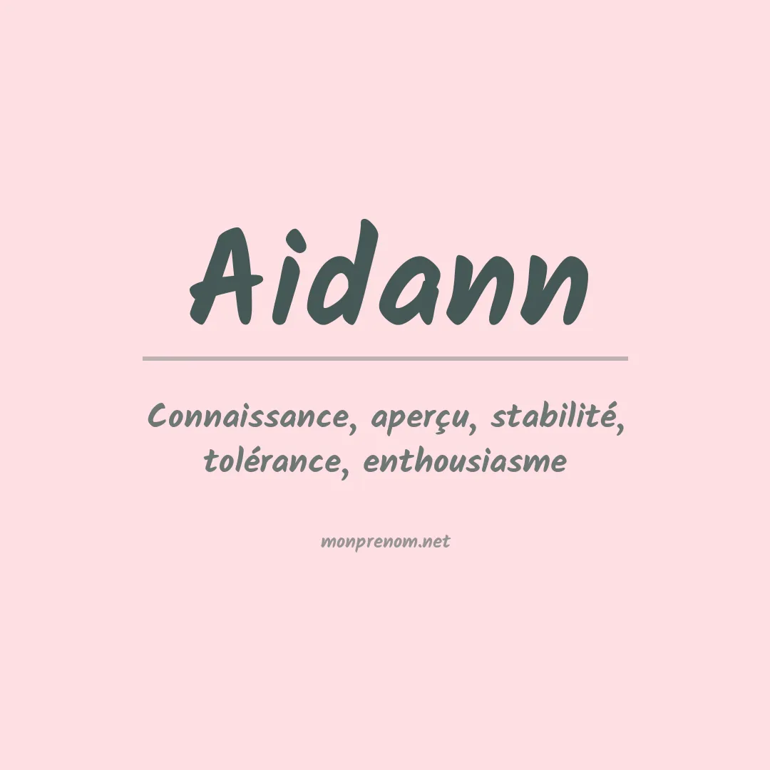 Signification du prénom Aidann