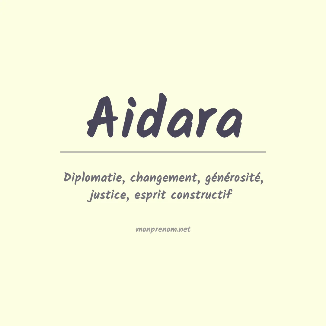 Signification du prénom Aidara