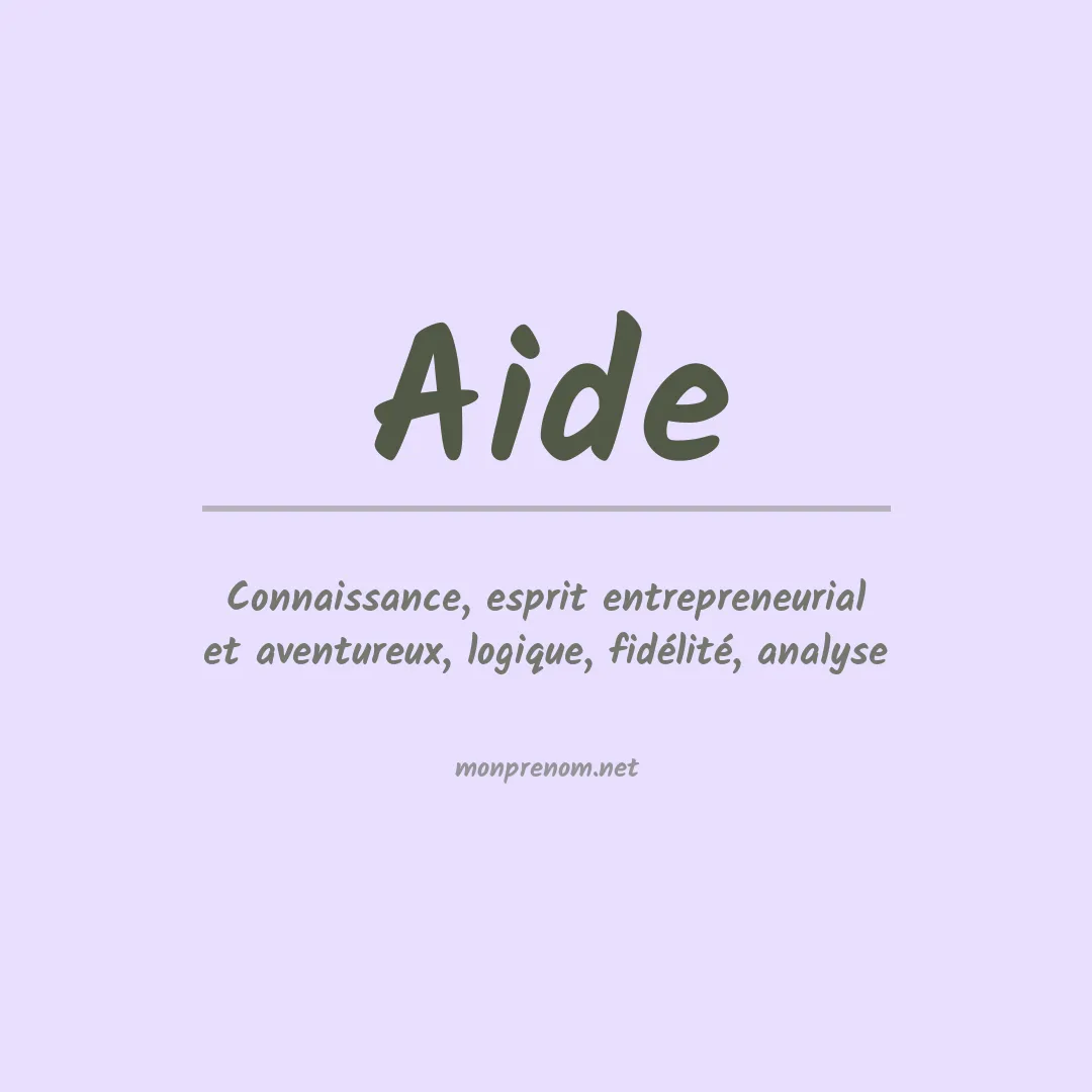 Prénom Aide