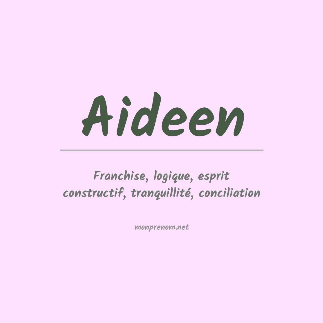 Signification du prénom Aideen