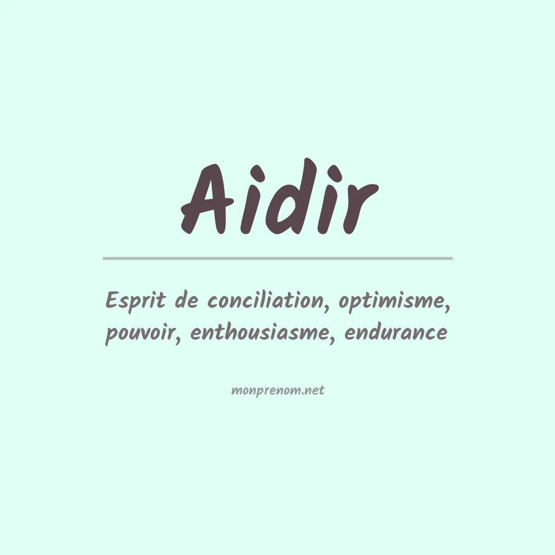 Prénom Aidir