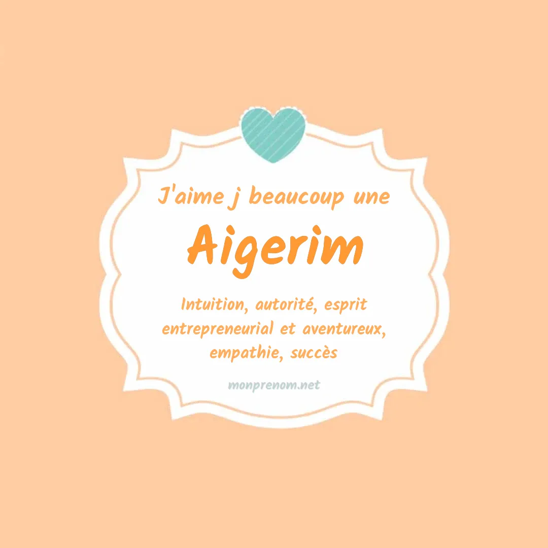 J'aime beaucoup Aigerim