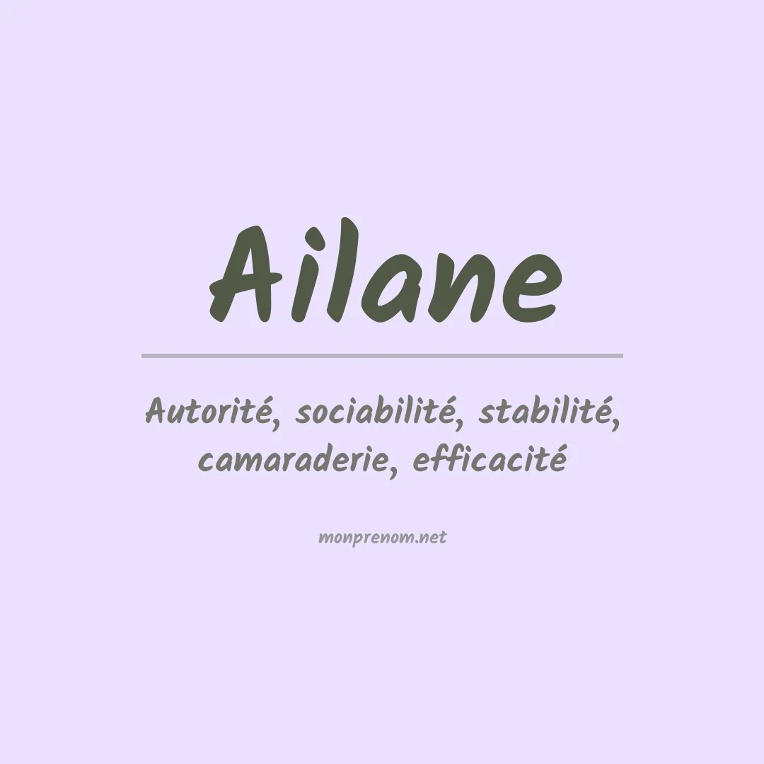 Prénom Ailane