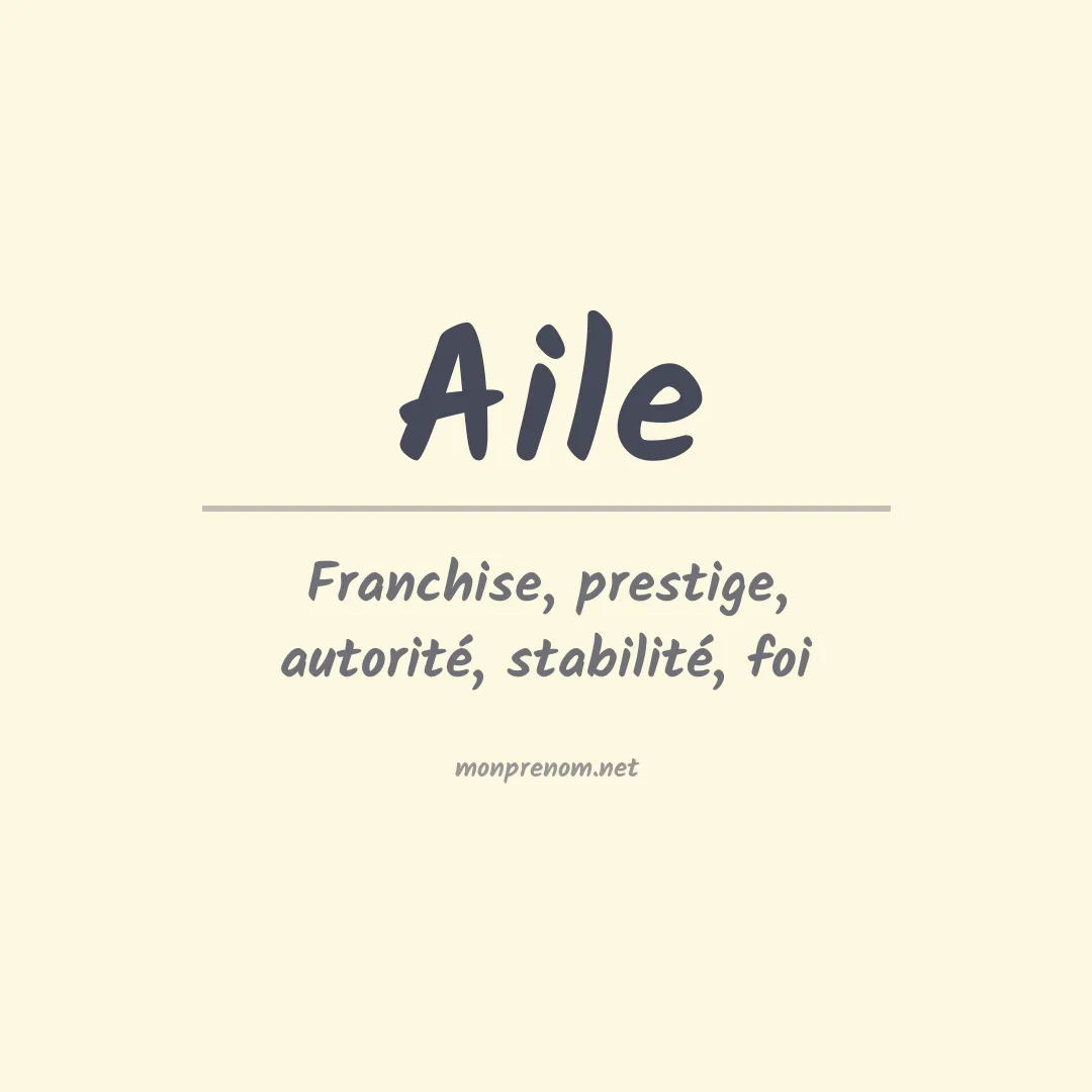 Prénom Aile