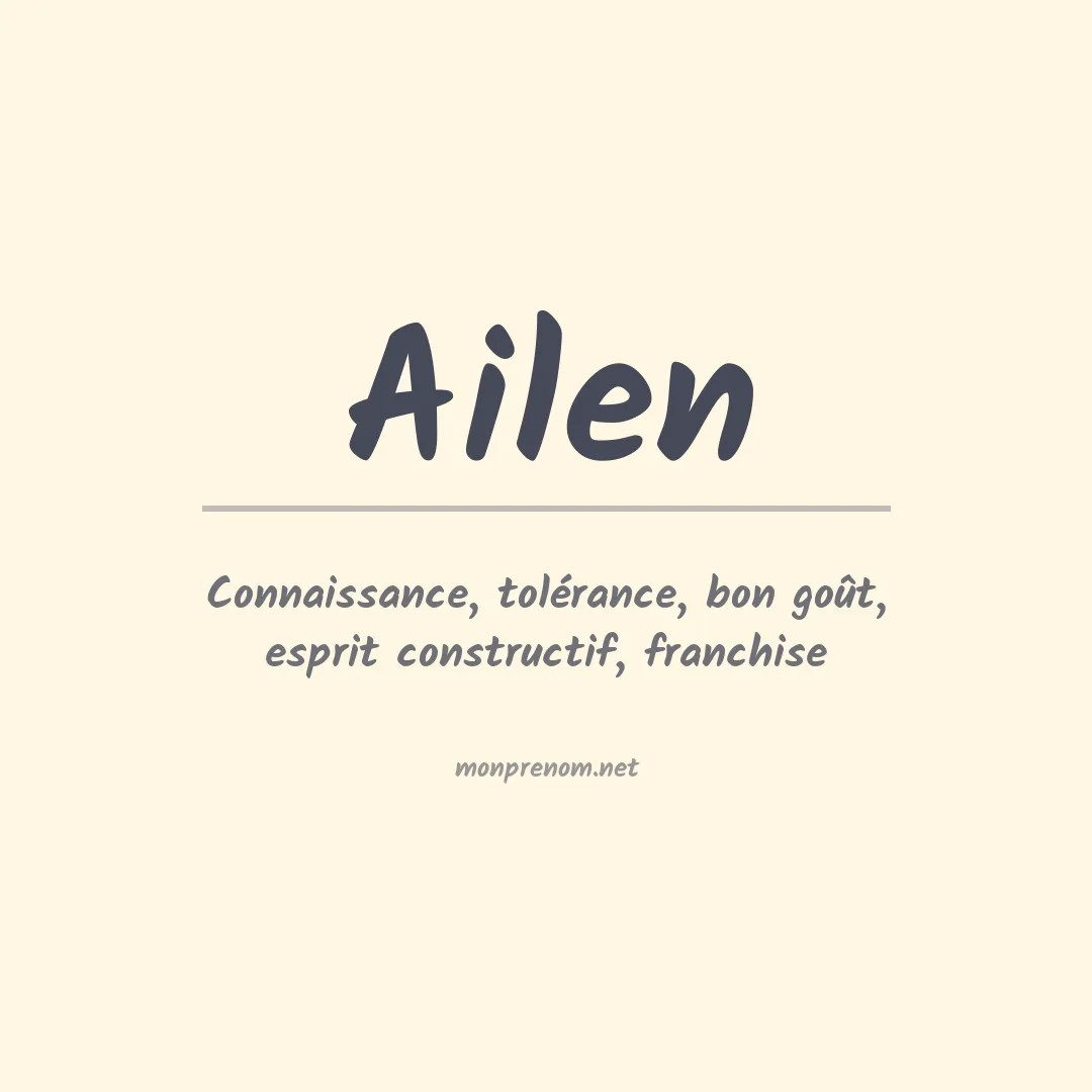 Prénom Ailen