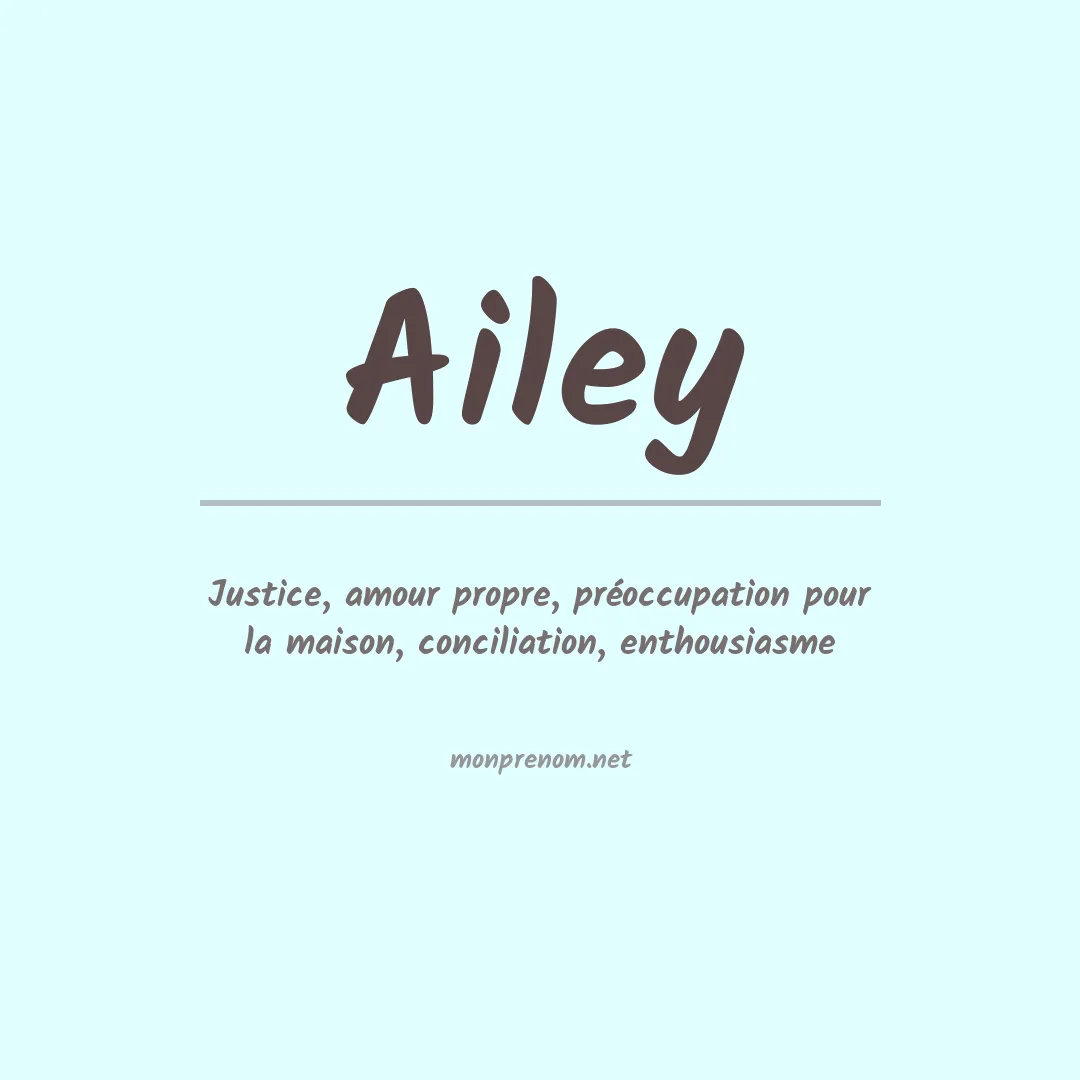 Prénom Ailey