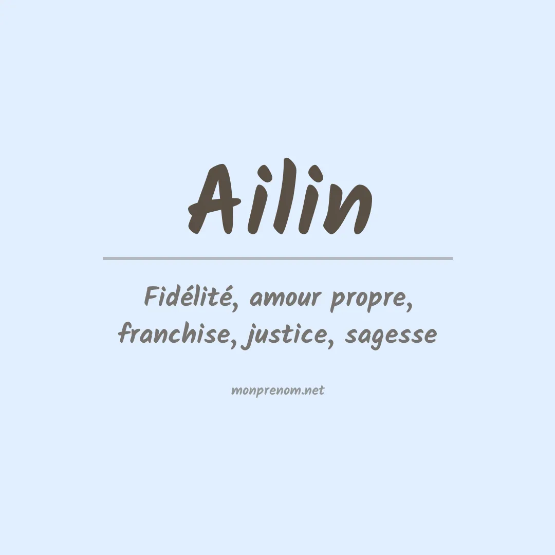 Signification du prénom Ailin