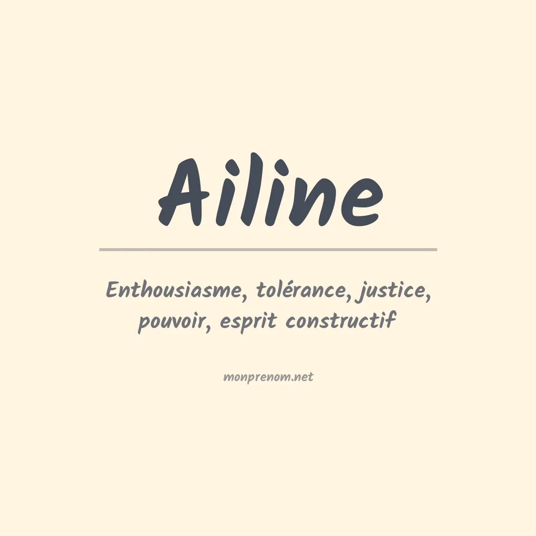 Prénom Ailine
