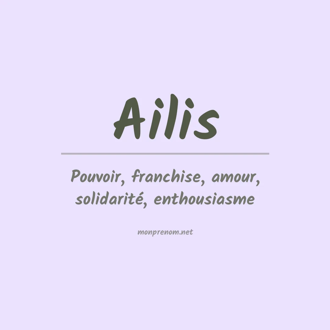 Signification du prénom Ailis