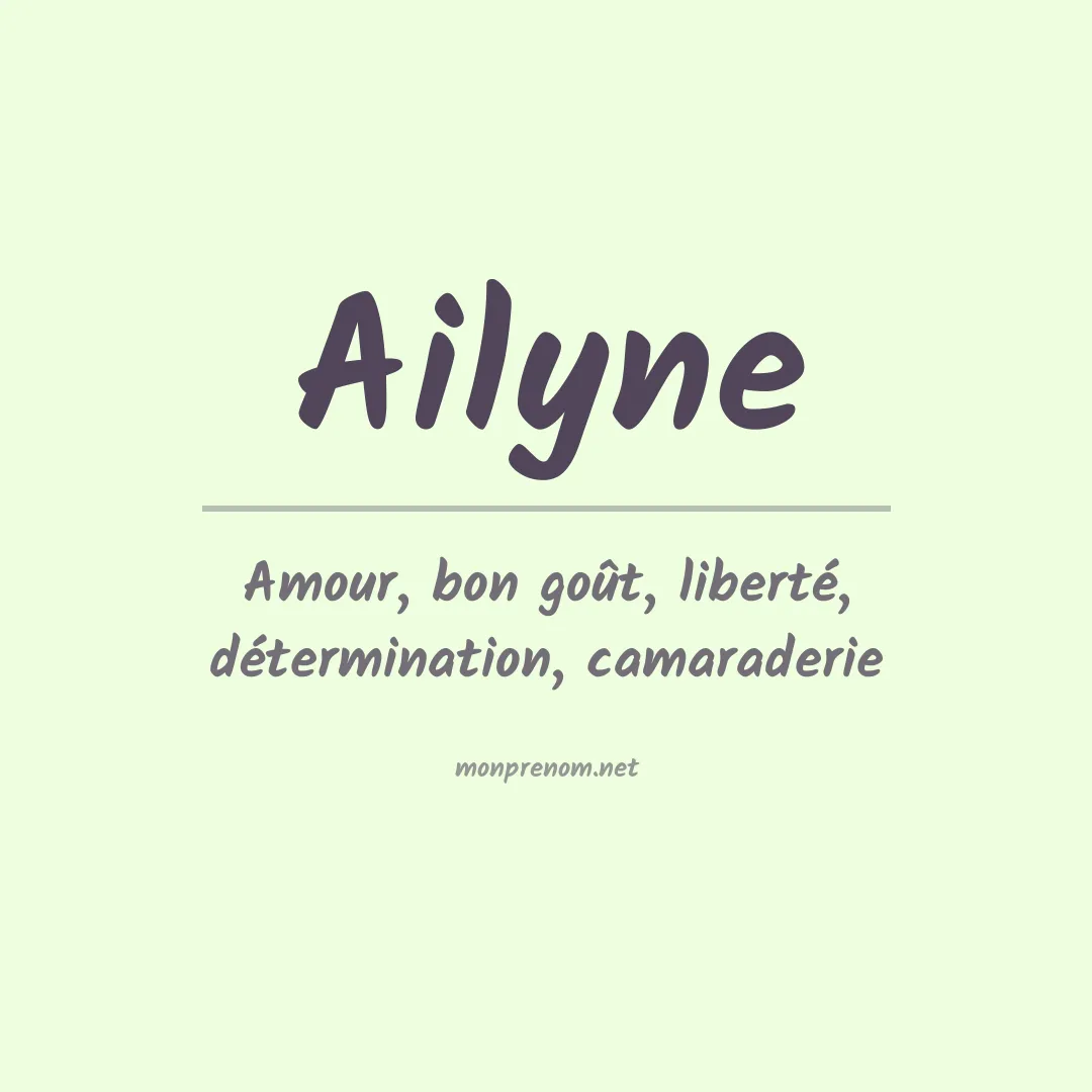 Signification du prénom Ailyne