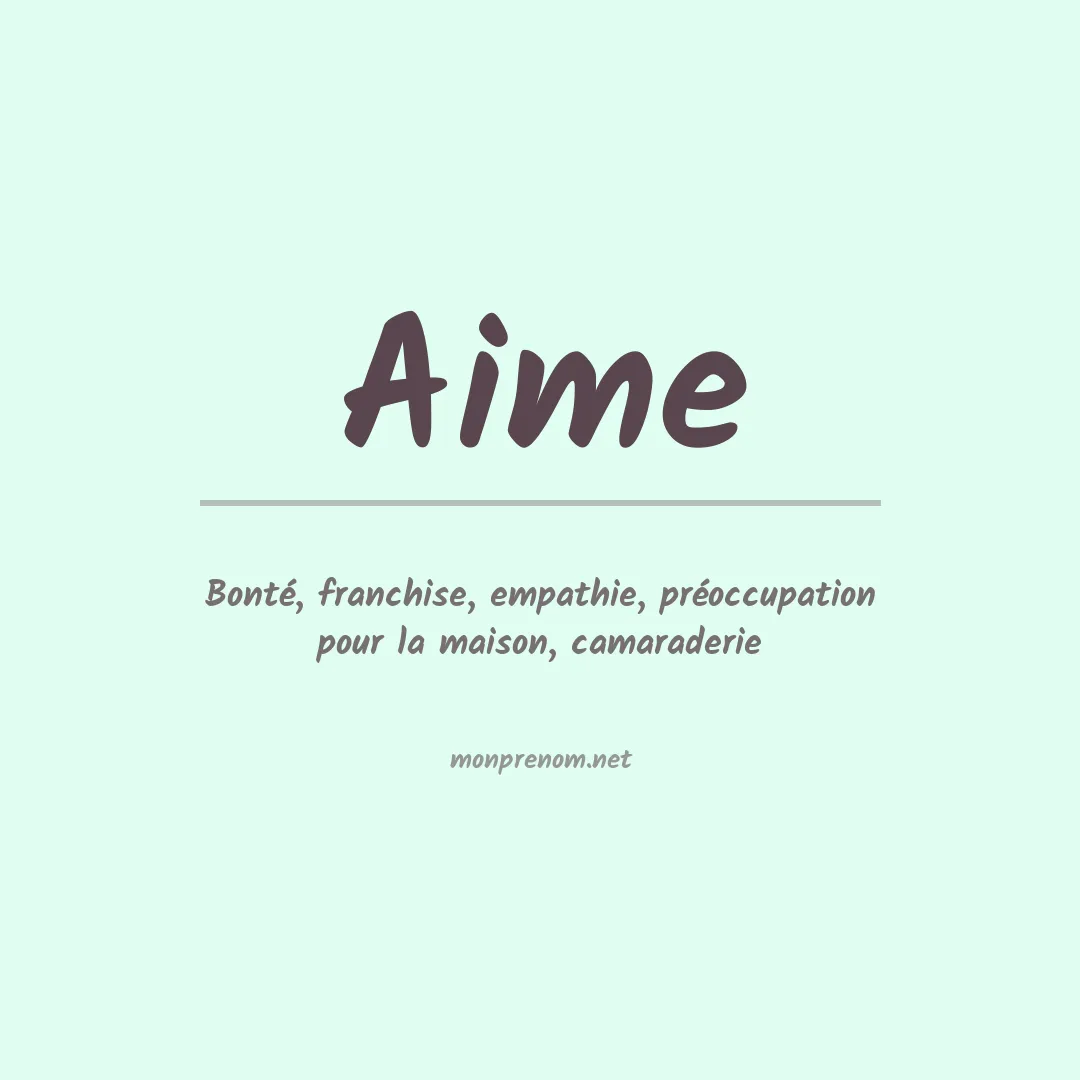 Prénom Aime
