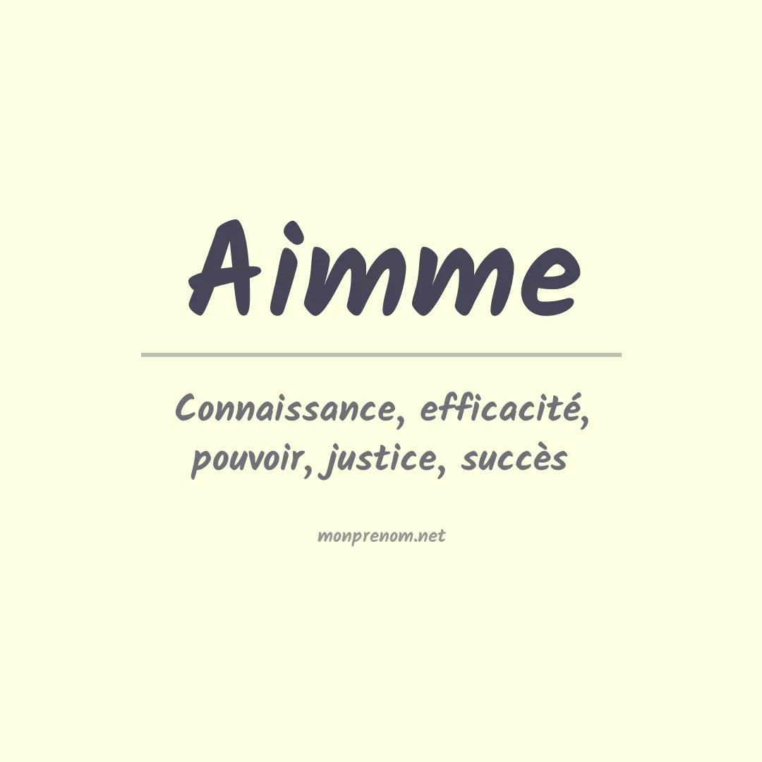 Prénom Aimme