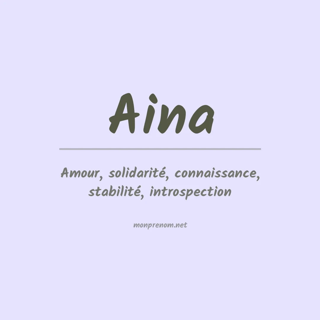 Prénom Aina