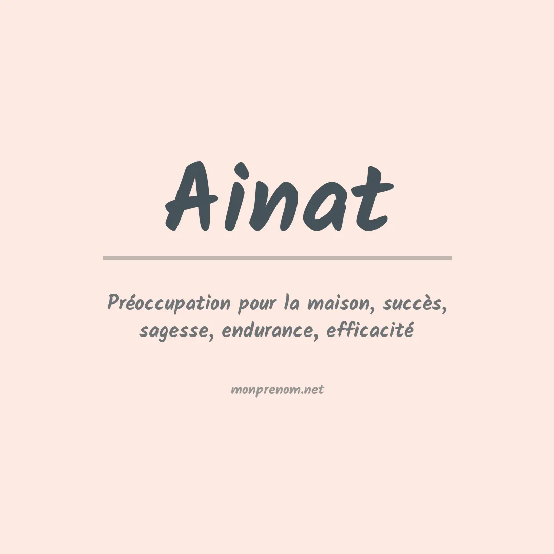 Prénom Ainat