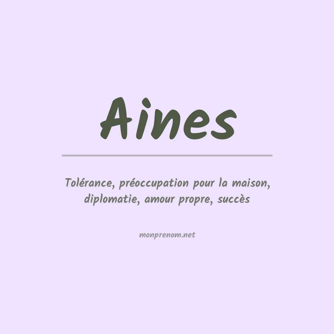 Prénom Aines