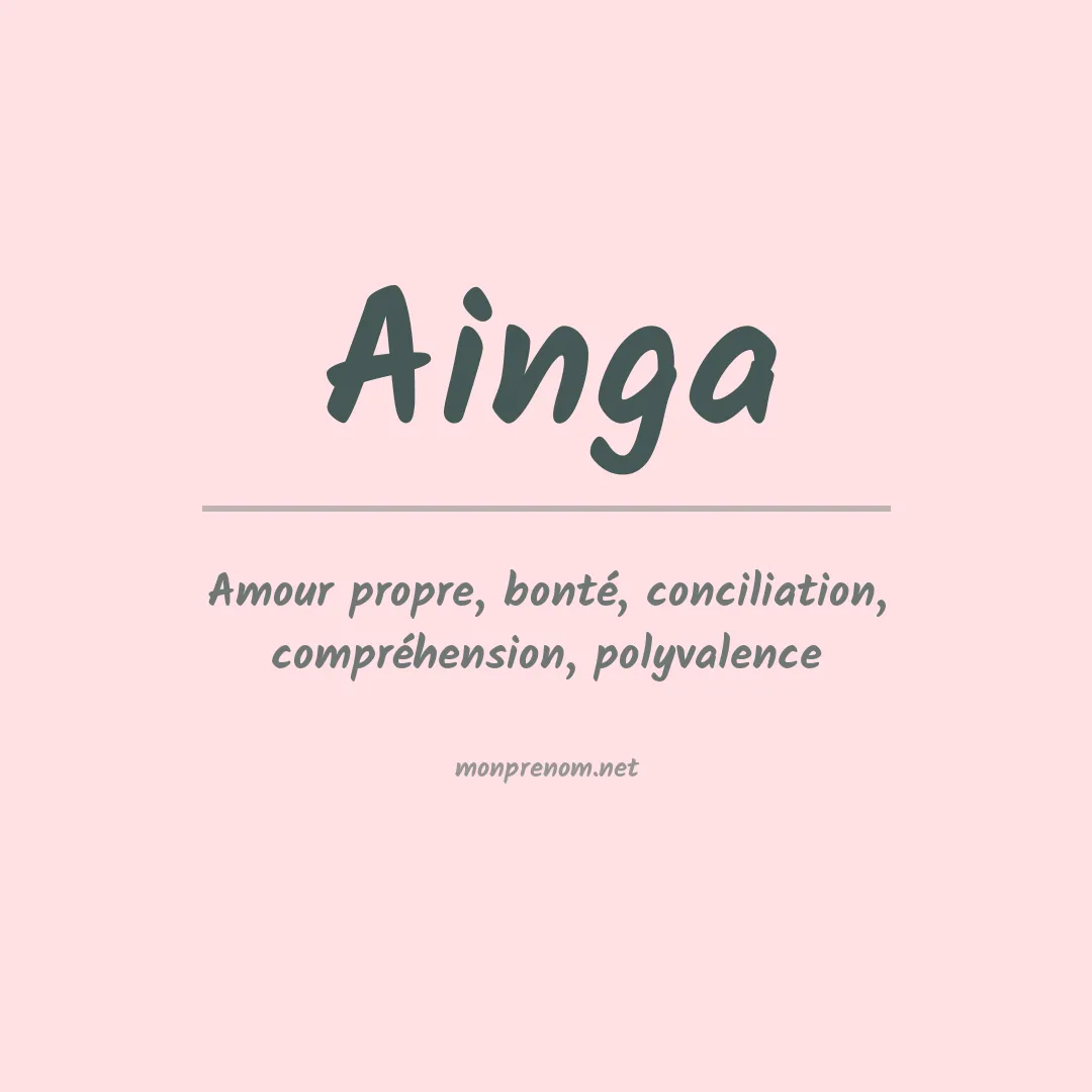 Signification du prénom Ainga