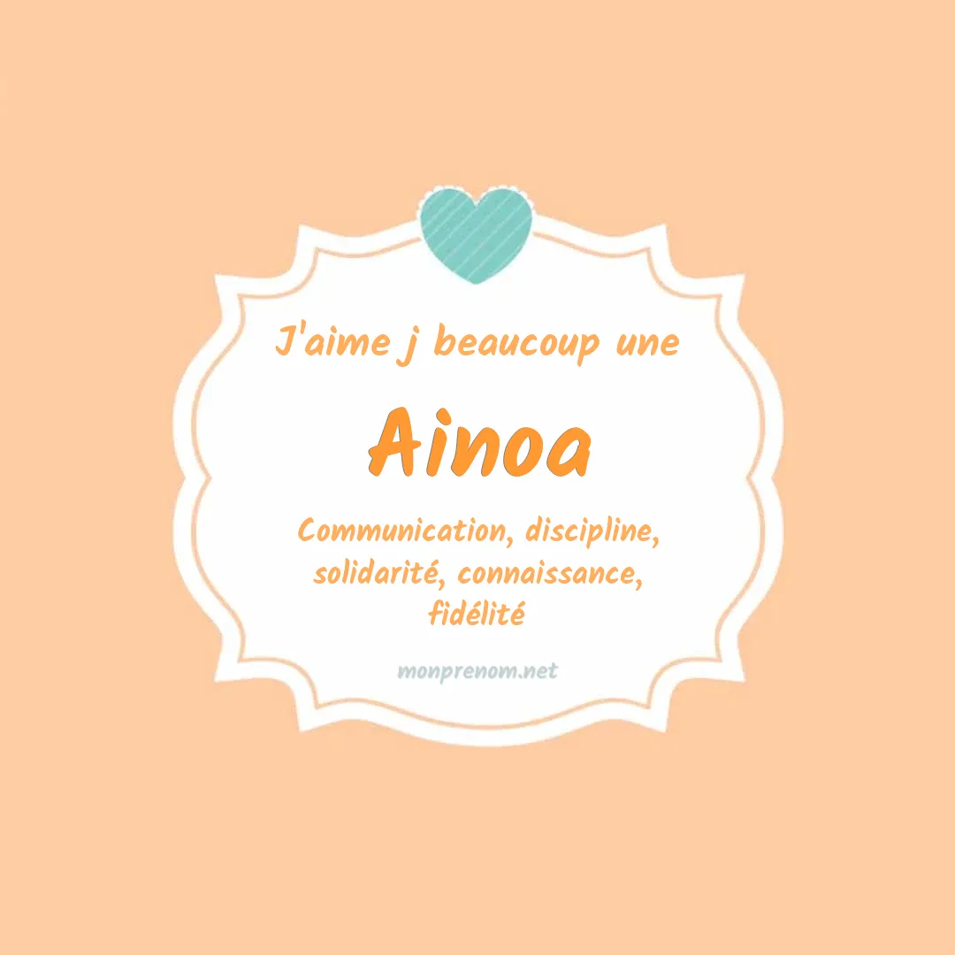 J'aime beaucoup Ainoa