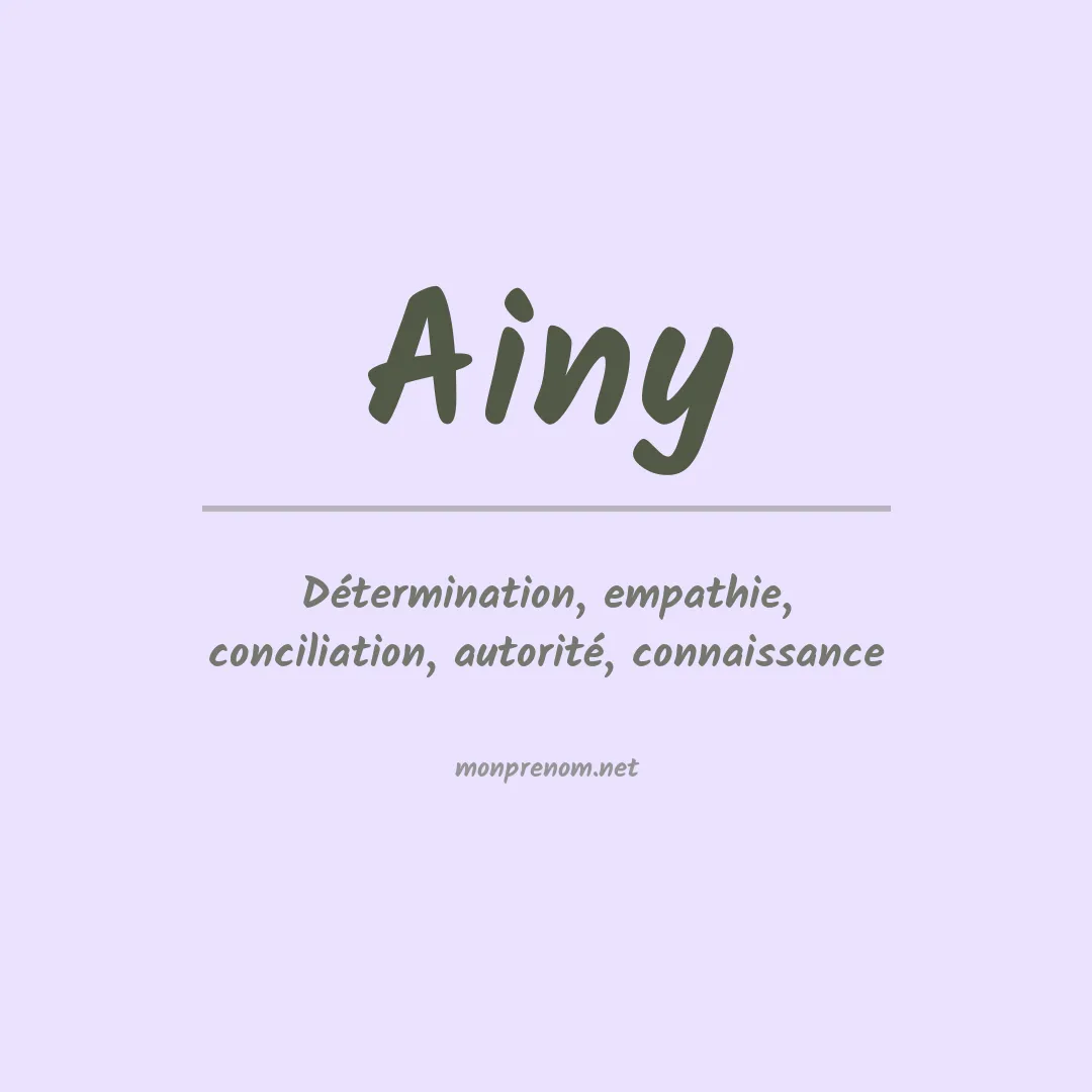 Signification du prénom Ainy