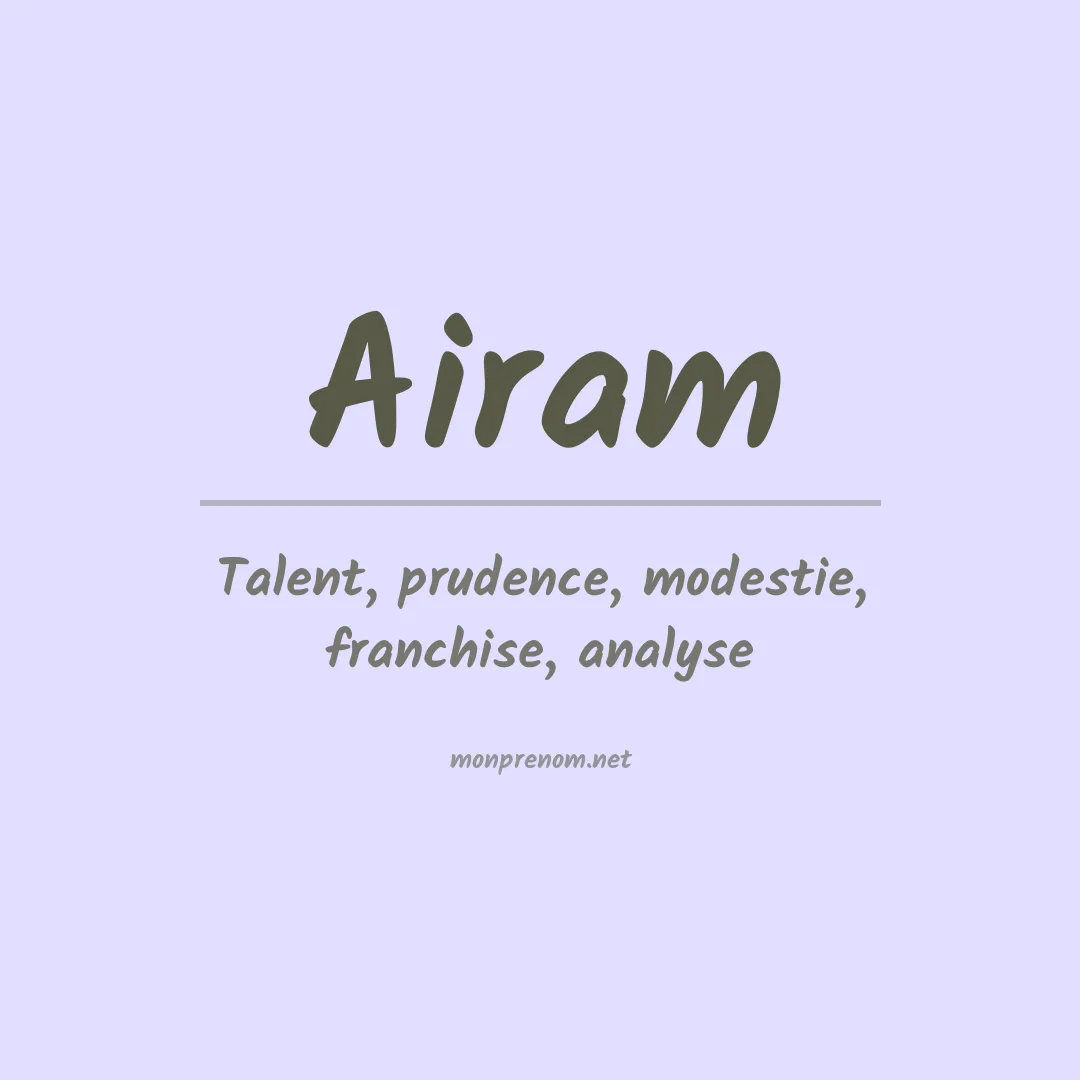 Prénom Airam
