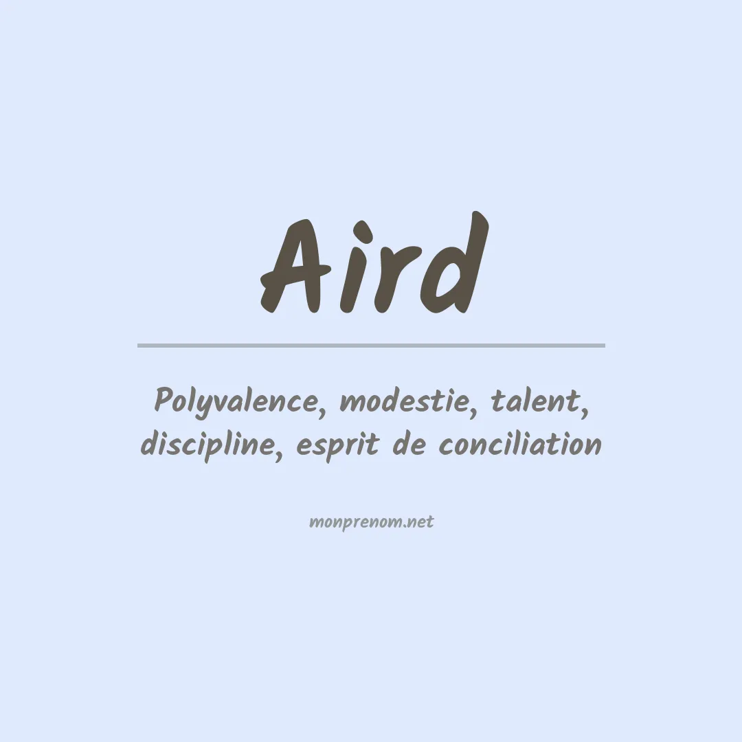 Prénom Aird