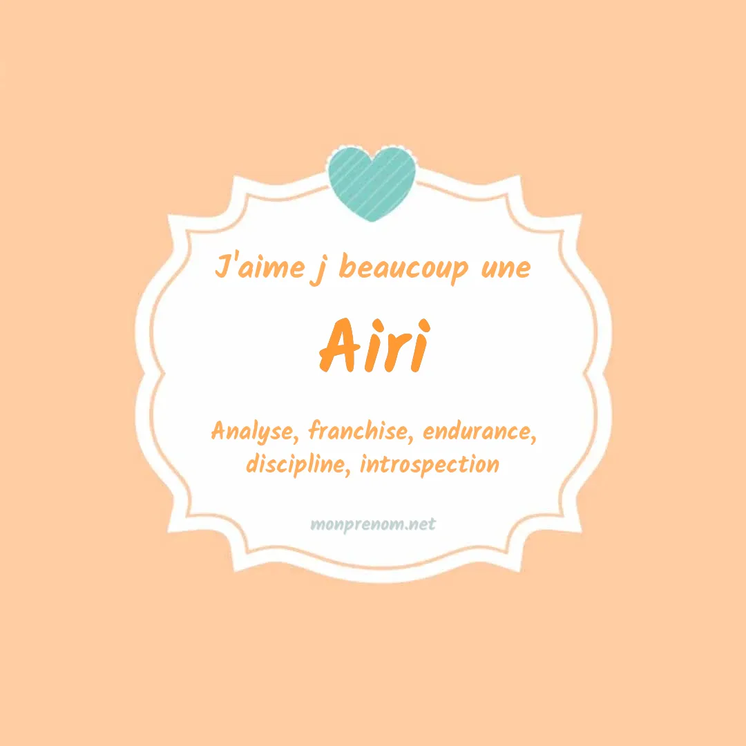 J'aime beaucoup Airi