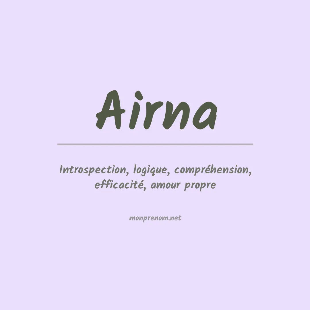 Signification du prénom Airna