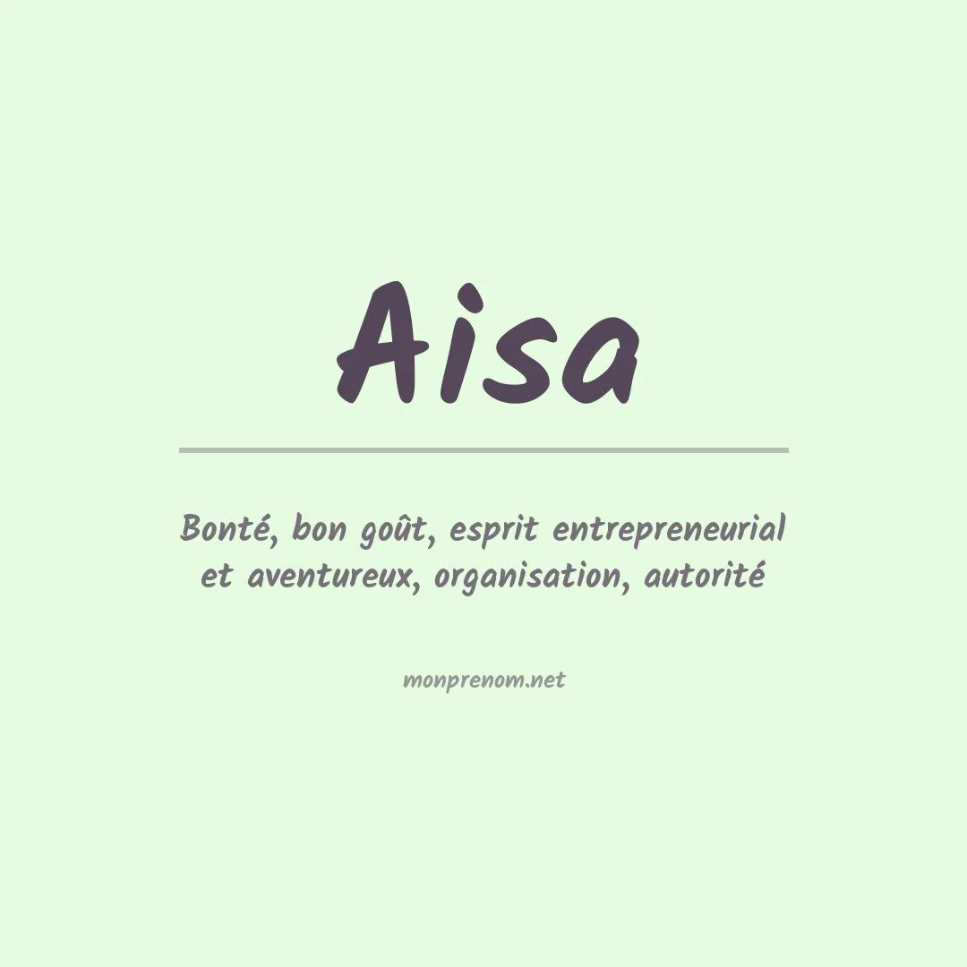 Prénom Aisa