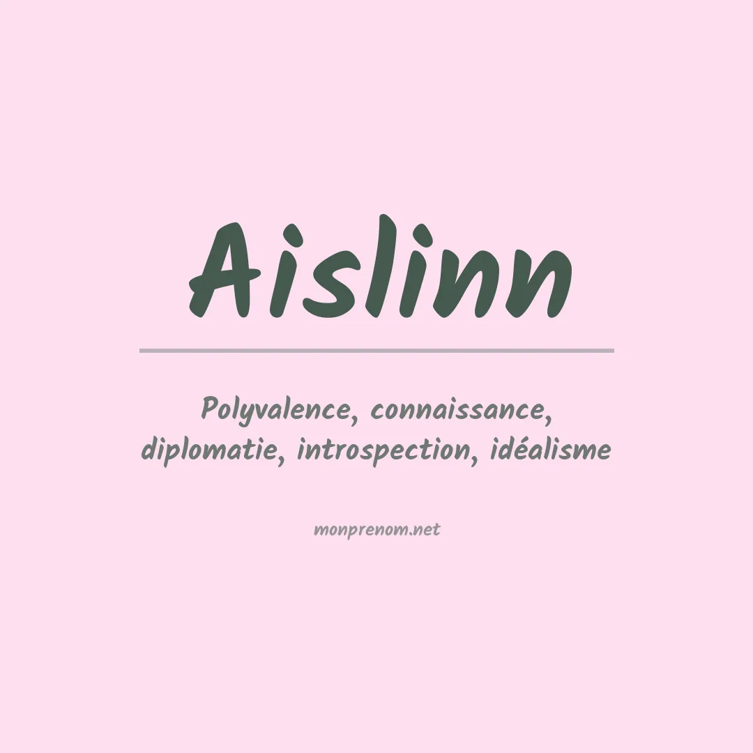 Signification du prénom Aislinn