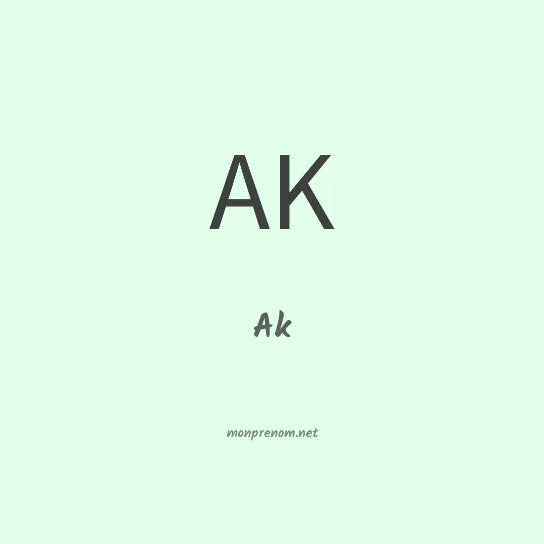 Ak en chinois