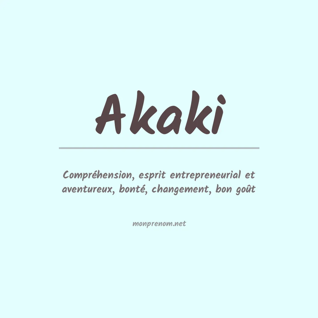Prénom Akaki