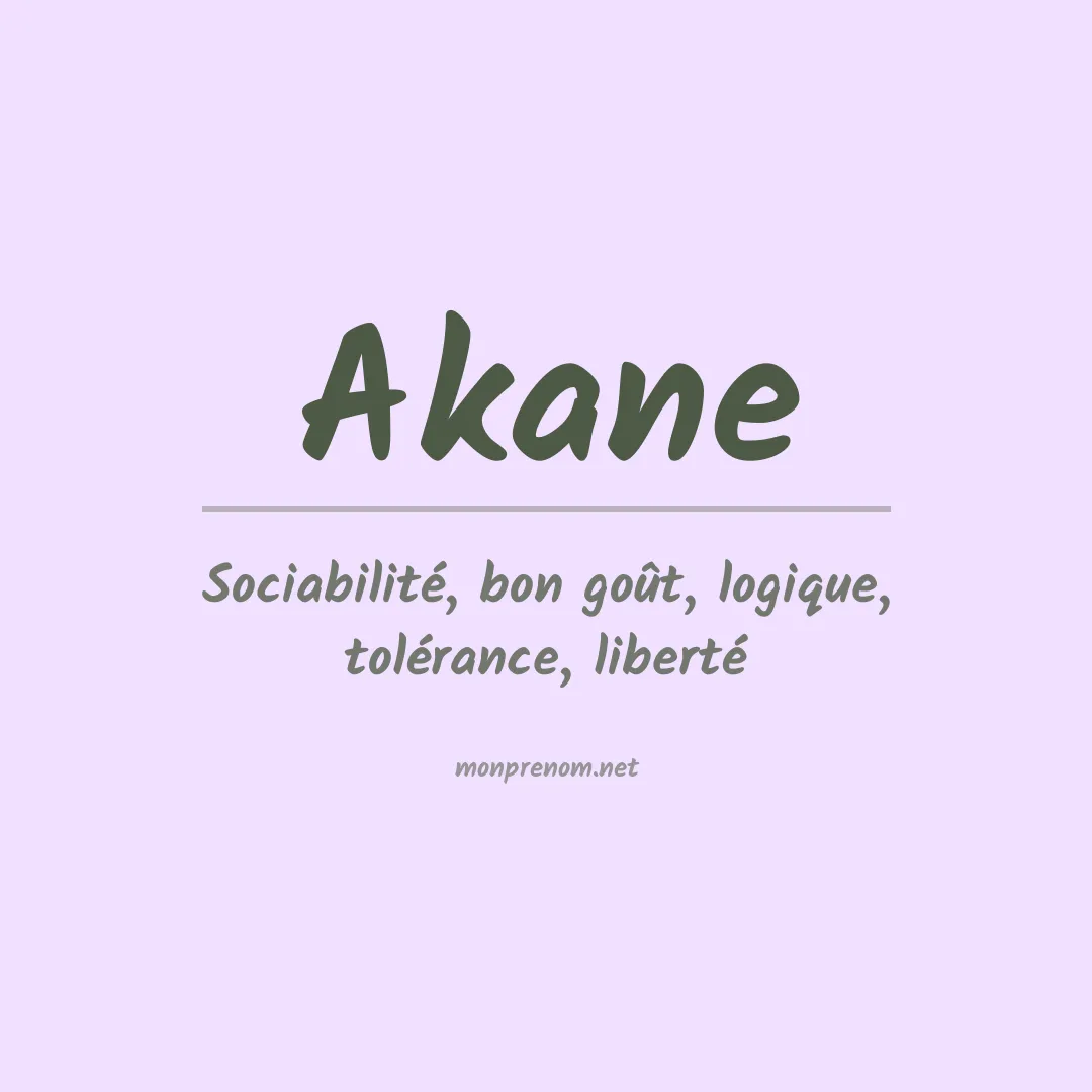 Prénom Akane