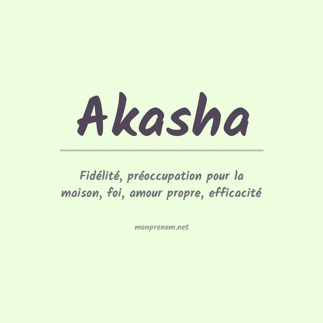 Signification du prénom Akasha