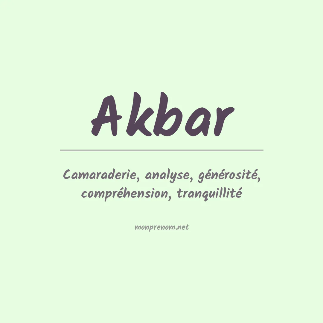 Prénom Akbar