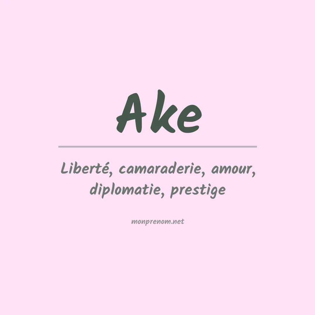 Prénom Ake