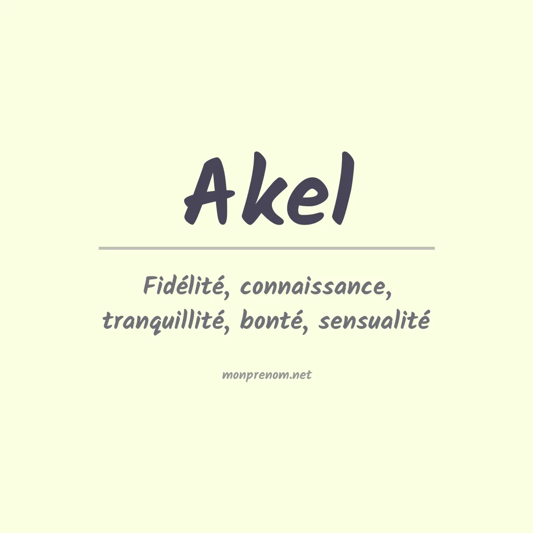 Prénom Akel