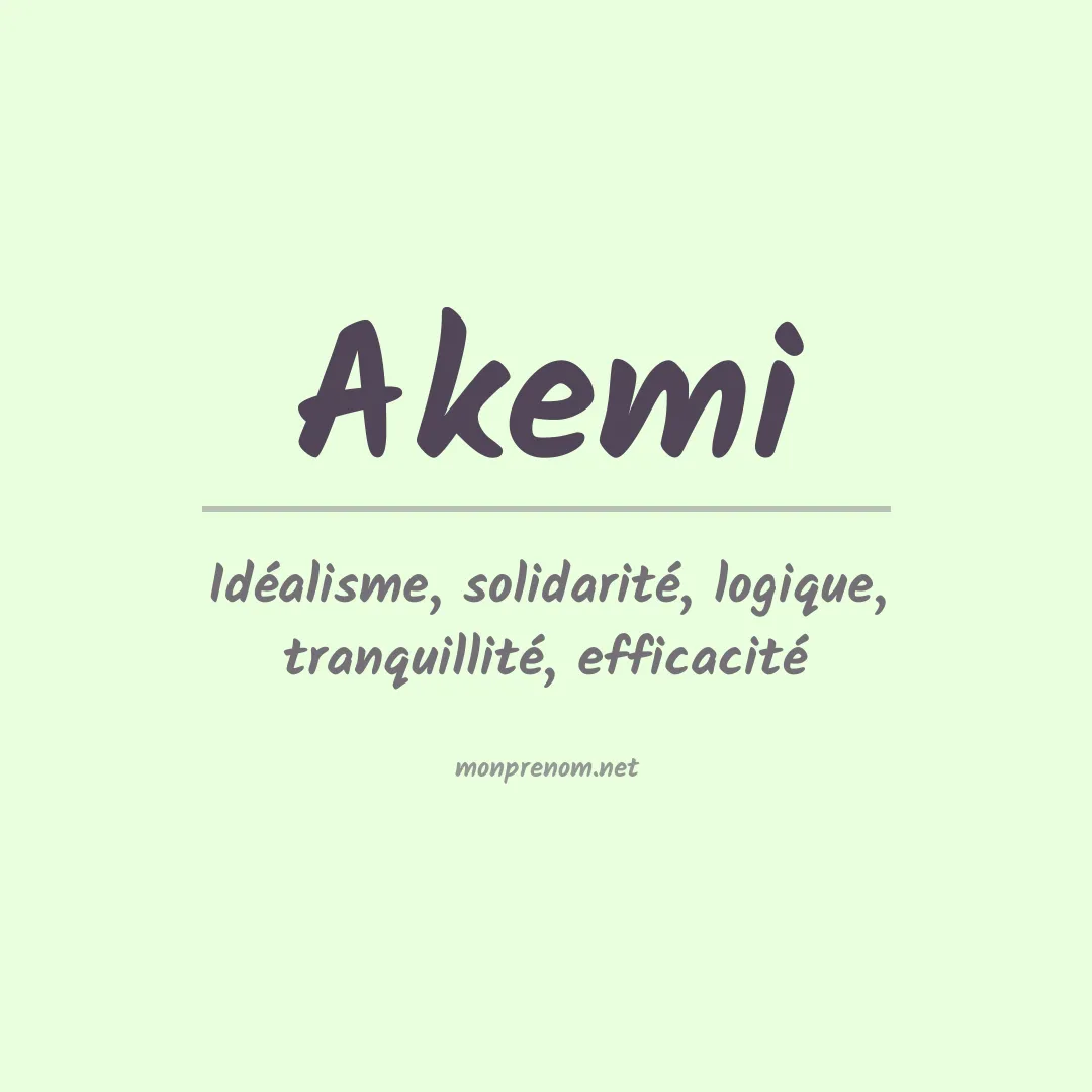 Prénom Akemi