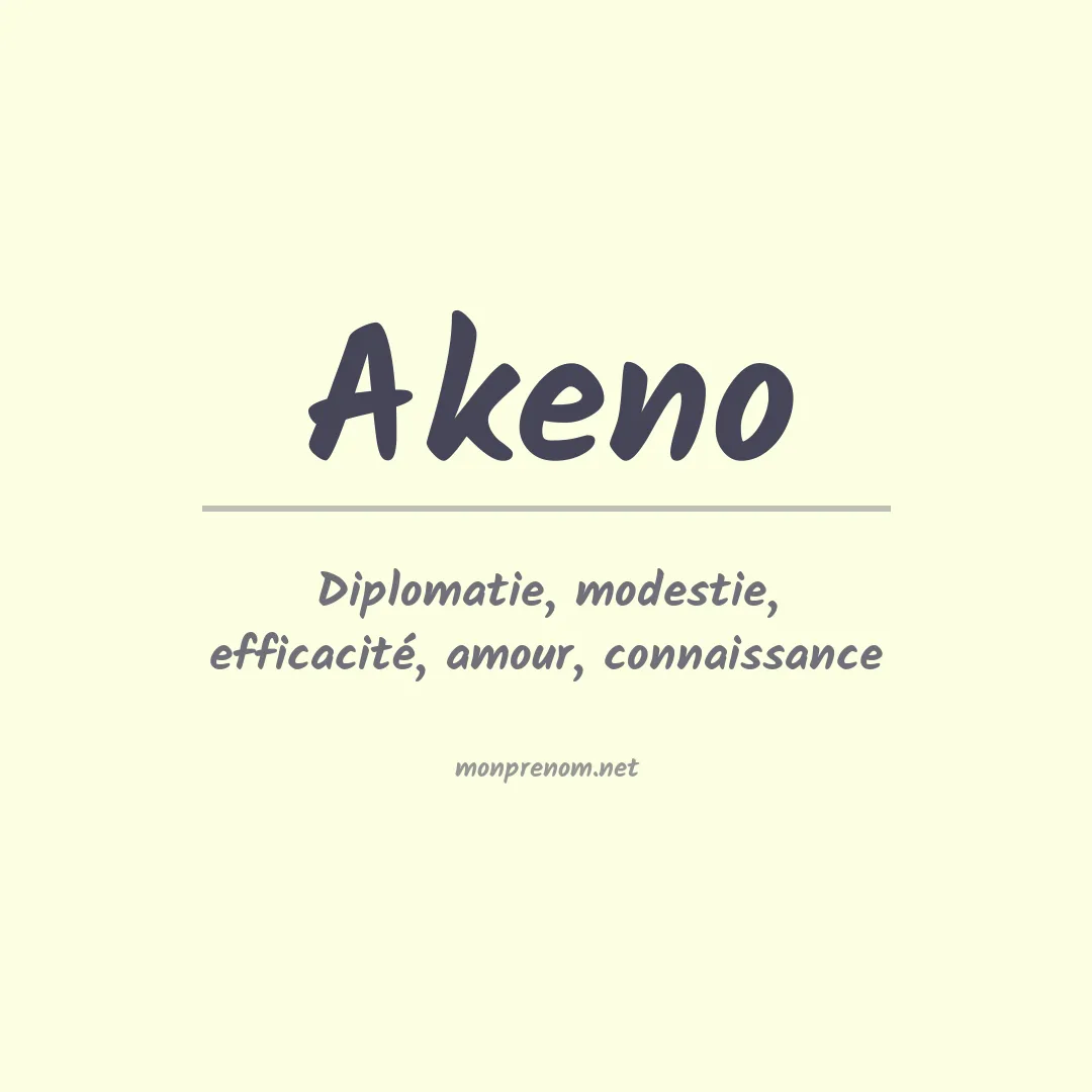 Signification du prénom Akeno