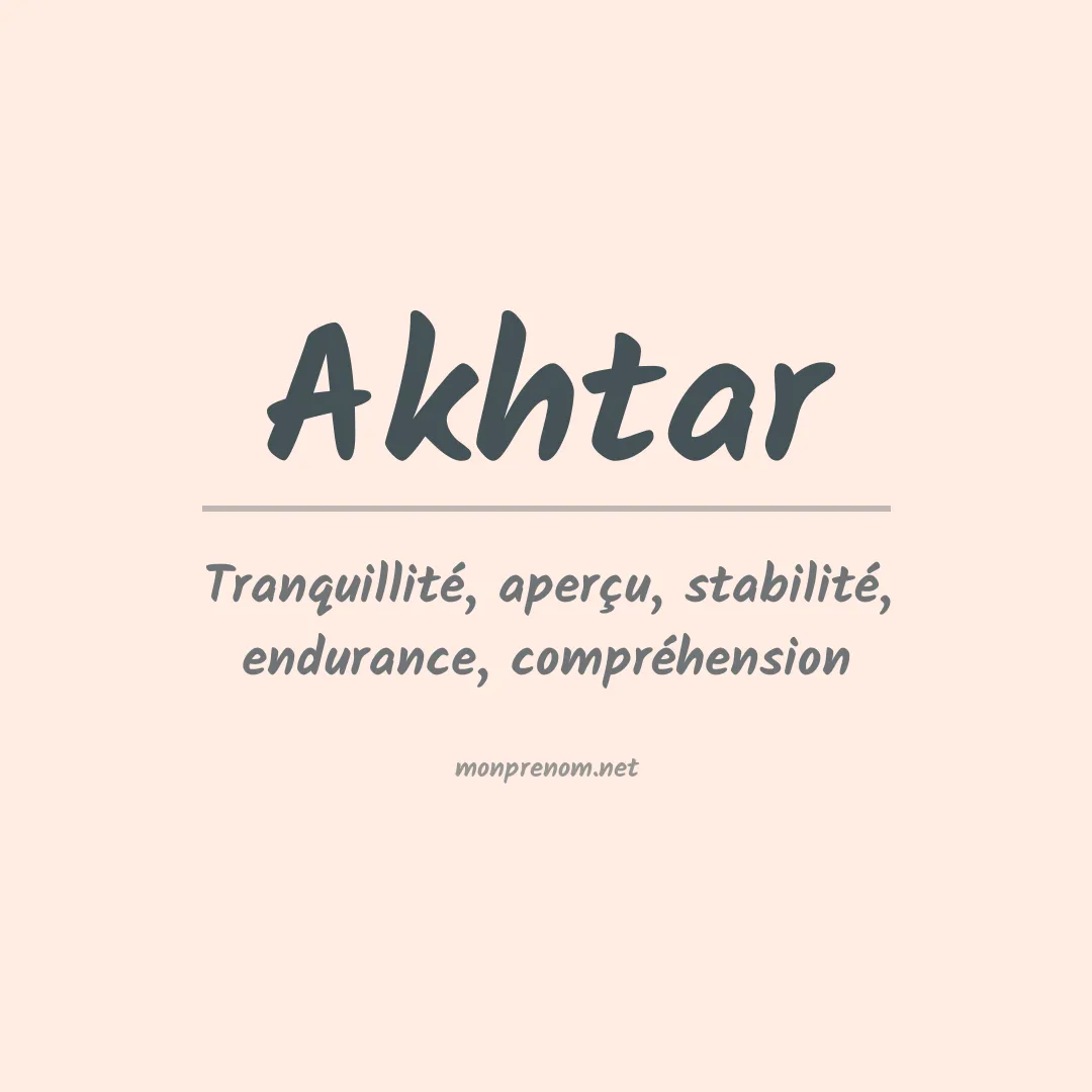 Prénom Akhtar